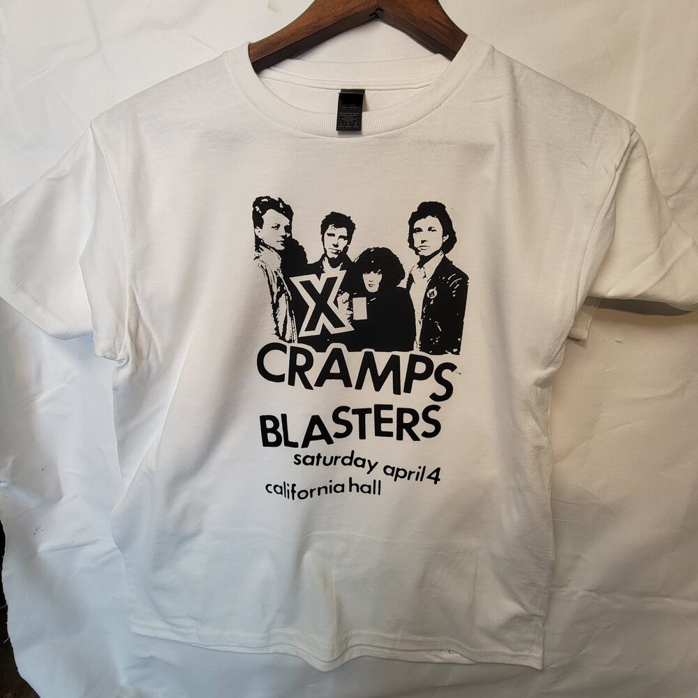 Cramps blasters gig flyer art t shirt size Large Youth white